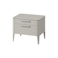 Тумба прикроватная Type oak 2 ящика ширина 60 см (серо-бежевый)