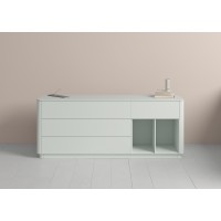 Тумба Tammi 4 ящика 2 полки ширина 180 см (светло-серый)