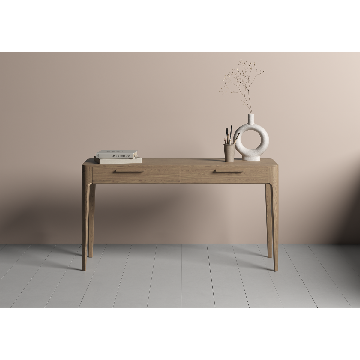 Консоль Type oak 2 ящика ширина 140 см (натуральный дуб)