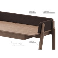 Стол письменный Basic 120*60 см (натуральный дуб, шоколад твид)