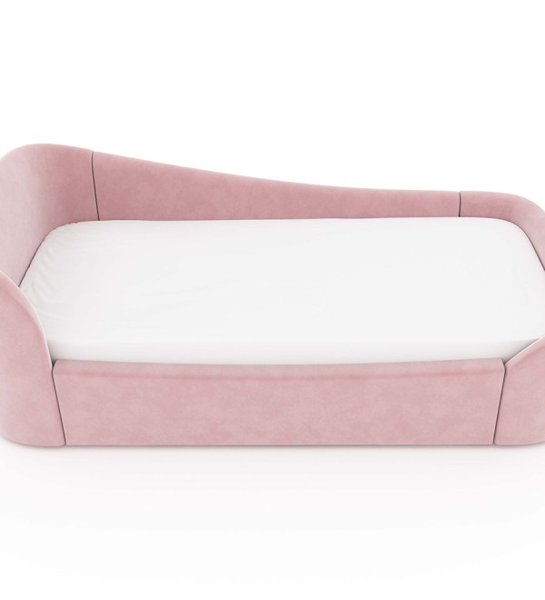 Диван-кровать KIDI Soft с низким изножьем 90*200 см R антивандальная ткань (розовый)