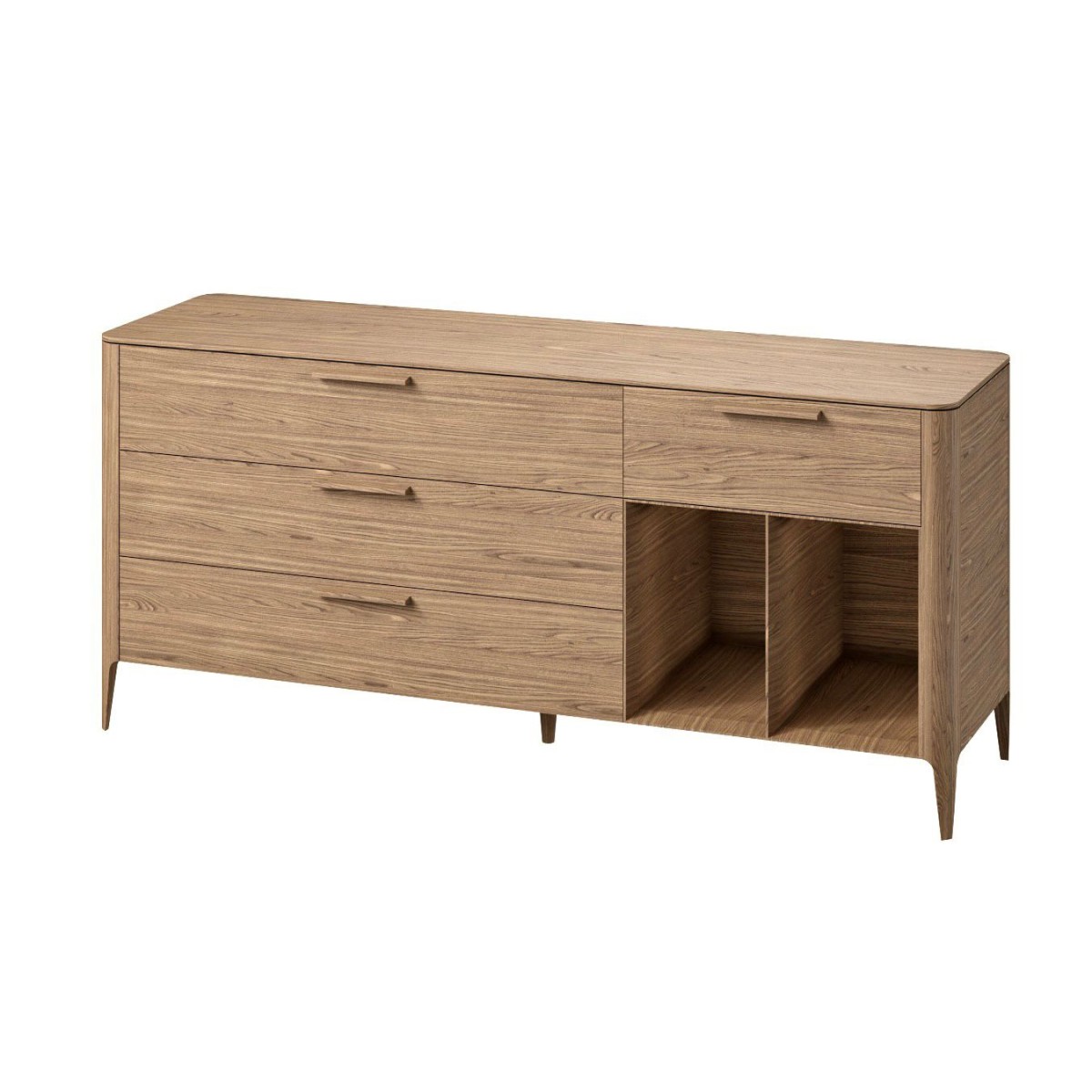 Тумба Type oak 4 ящика 2 полки ширина 180 см (натуральный дуб)