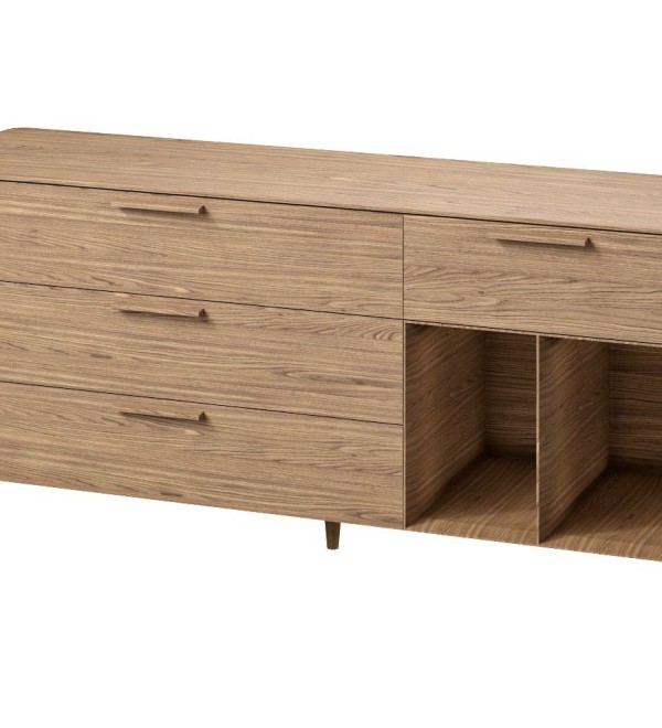 Тумба Type oak 4 ящика 2 полки ширина 180 см (натуральный дуб)