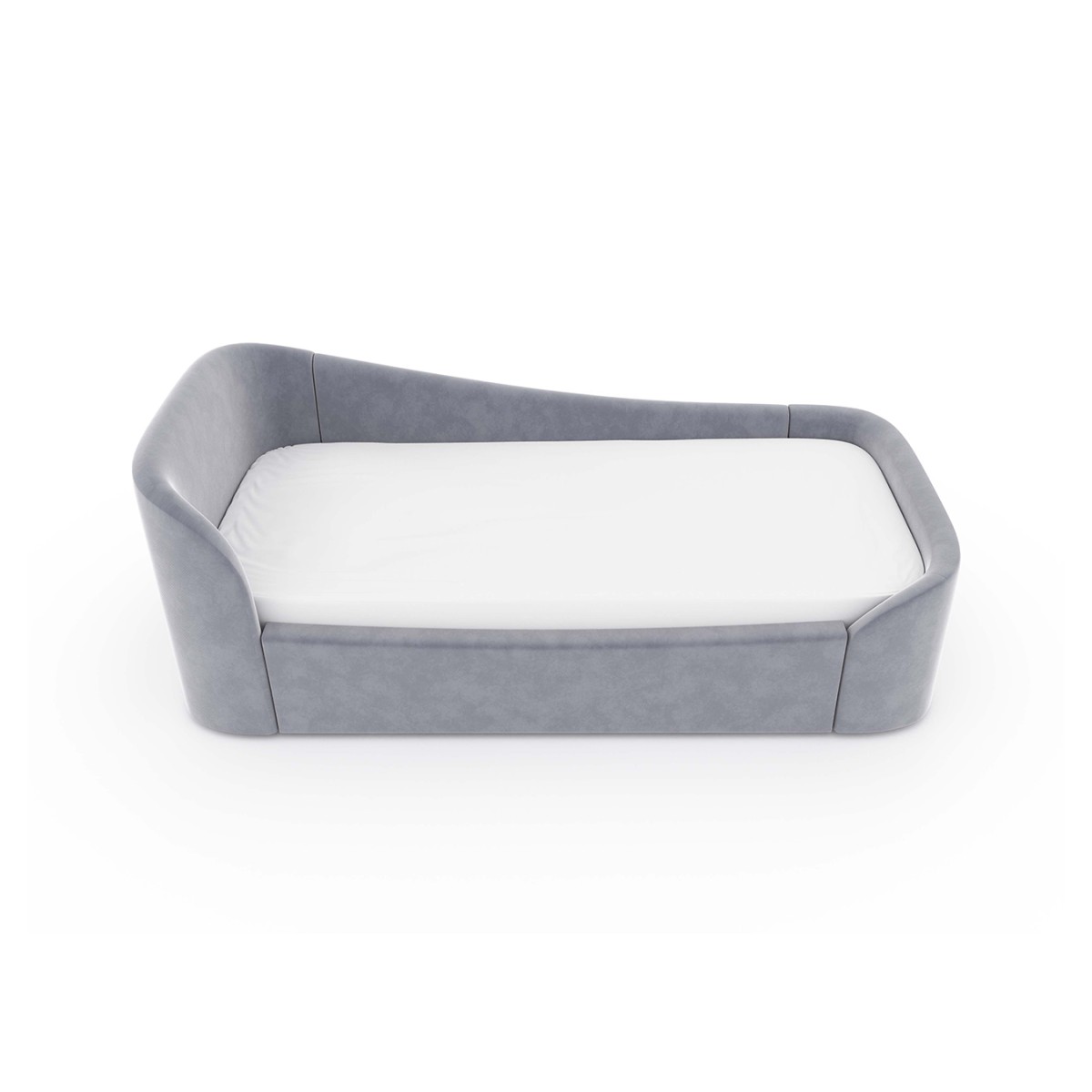 Диван-кровать KIDI Soft с низким изножьем 90*200 см R антивандальная ткань (серый)