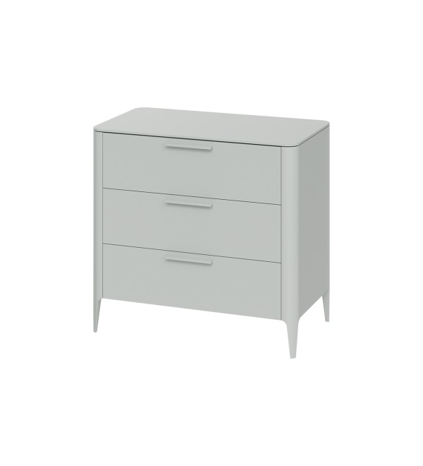 Комод Type 3 ящика ширина 90 см (светло-серый)