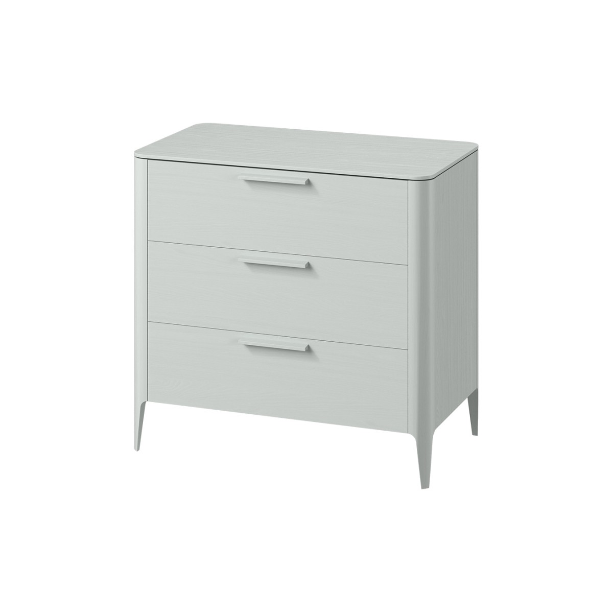 Комод Type oak 3 ящика ширина 90 см (светло-серый)