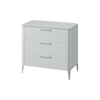 Комод Type oak 3 ящика ширина 90 см (светло-серый)