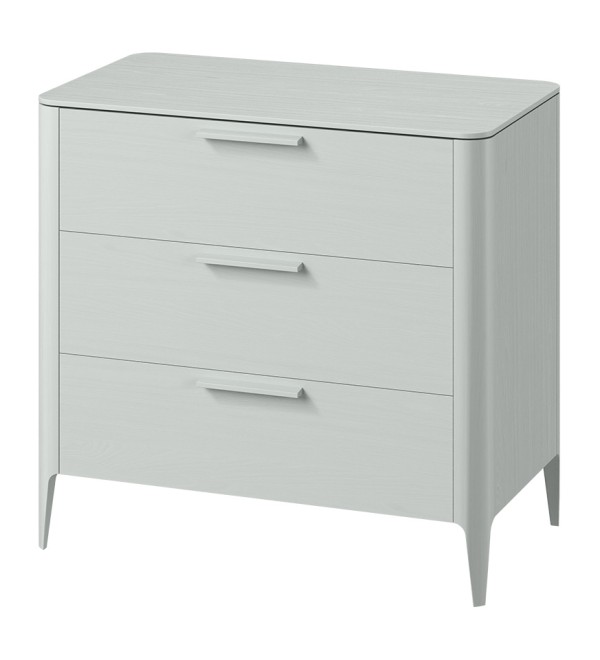 Комод Type oak 3 ящика ширина 90 см (светло-серый)