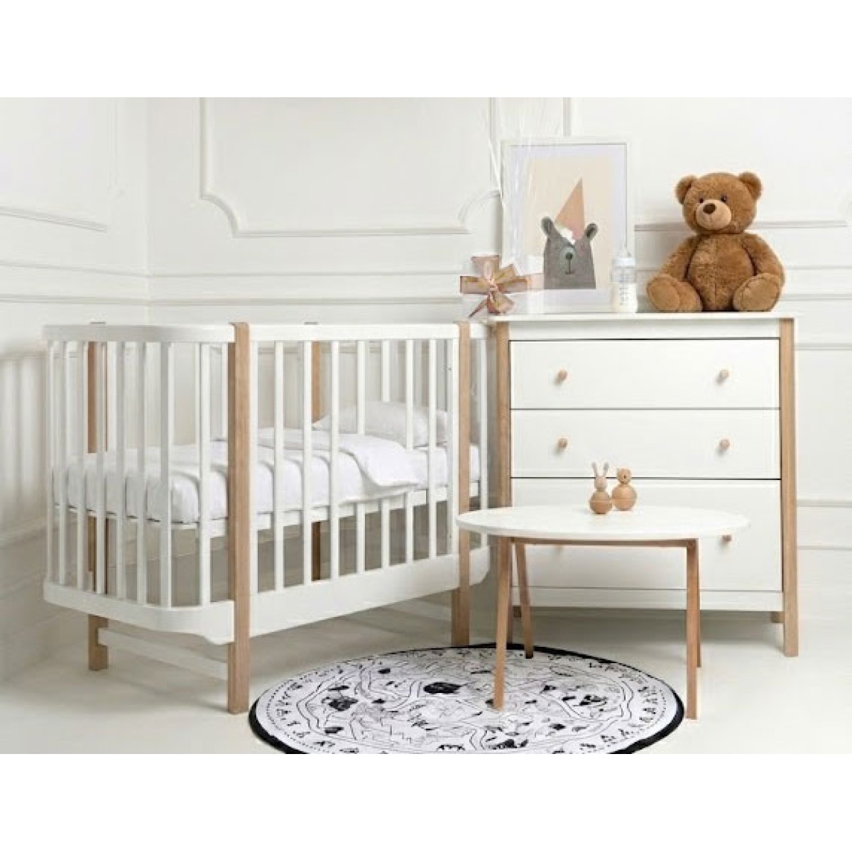 Кроватка Classic mini спальное место 60*120 см (белый)
