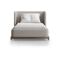 Кровать Basic спальное место 90*200 см (молочный, рогожка)