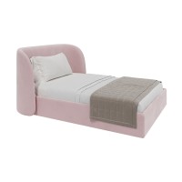 Кровать двуспальная Classic 140 см (розовый, велюр)