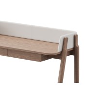 Консоль Basic 120*45 см (натуральный дуб, молочный экокожа)