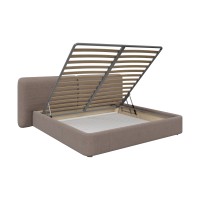 Кровать двуспальная Hub Soft 200 см (капучино, твид)
