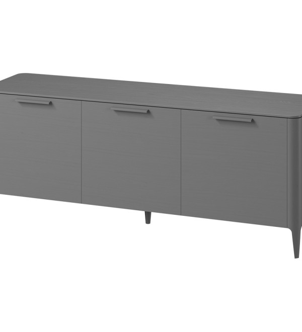 Тумба Type oak 3 двери ширина 180 см (серый)