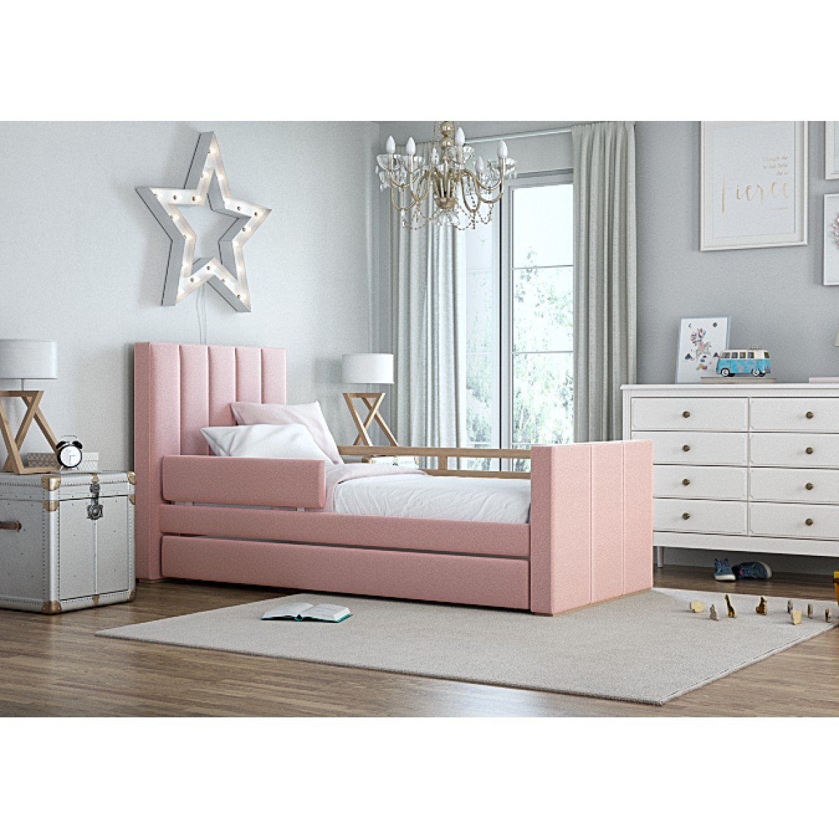 Кровать подростковая Cosy спальное место 90*200 см (розовый)