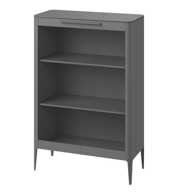 Витрина Type oak стеклянная высота 150 см (серый)