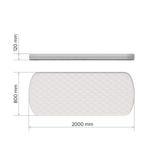 Матрас для кровати KIDI soft кокос/eco-foam/латекс 12 см (80*200 см)