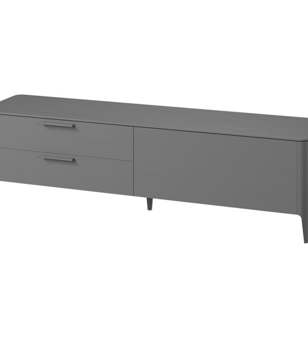 Тумба Type oak под ТВ 2 ящика откидная дверь (cерый)