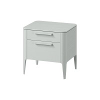 Тумба прикроватная Type oak 2 ящика ширина 50 см (светло-серый)
