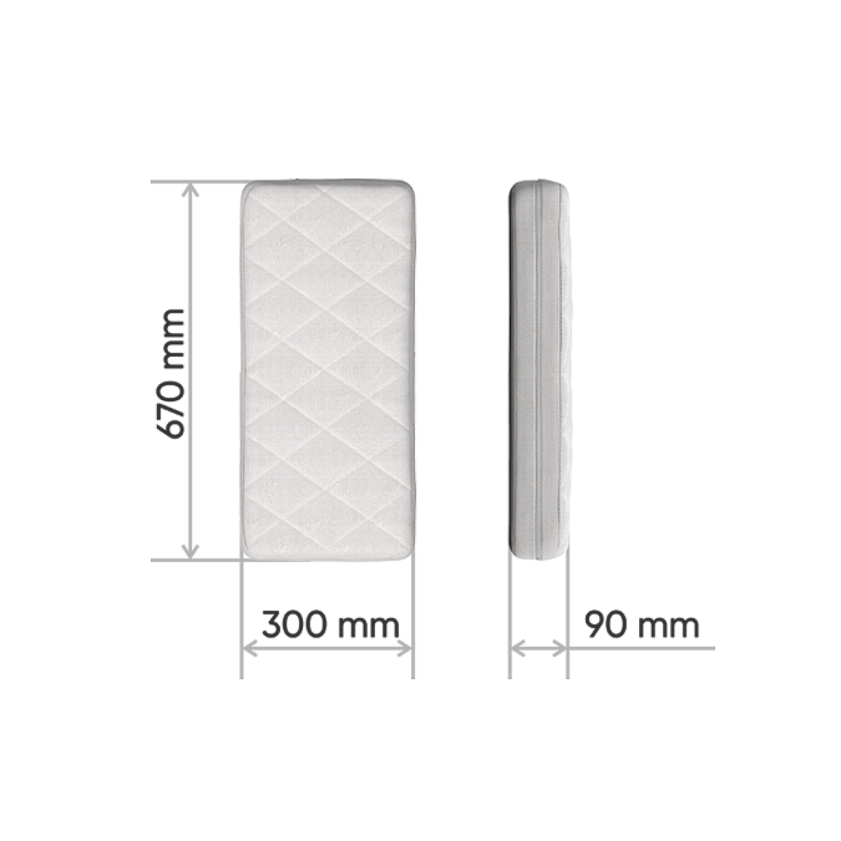 Матрас дополнитель для кроватки KIDI Soft до 173 см, 9 см