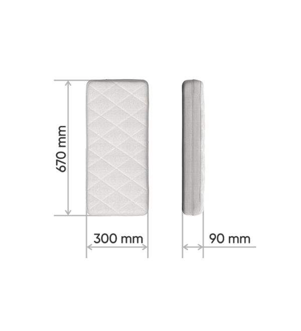 Матрас дополнитель для кроватки KIDI Soft до 173 см, 9 см