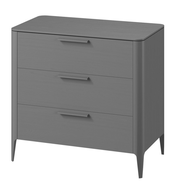 Комод Type oak 3 ящика ширина 90 см (серый)