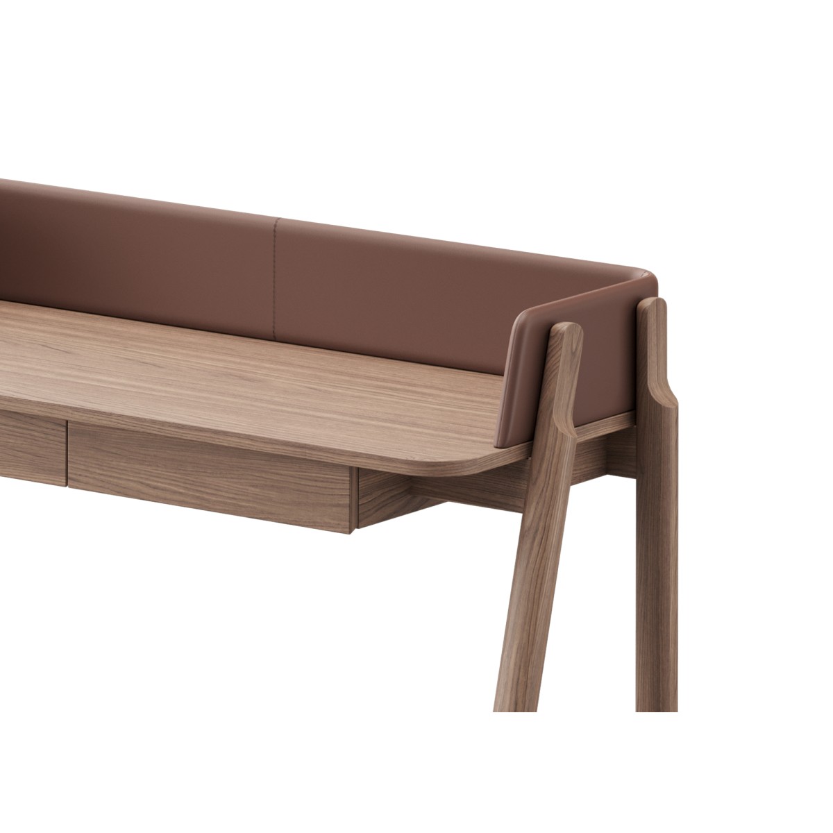 Консоль Basic 120*45 см (натуральный дуб, кирпичный экокожа)