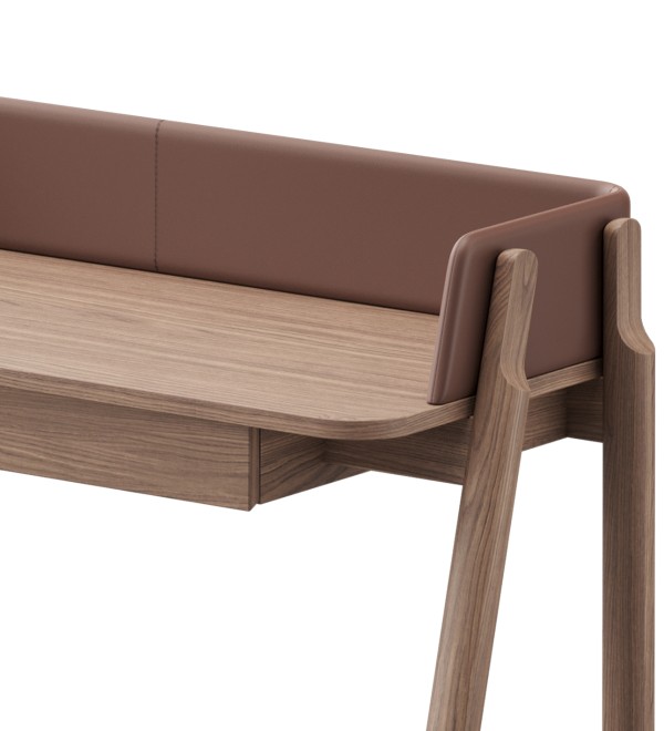 Консоль Basic 120*45 см (натуральный дуб, кирпичный экокожа)