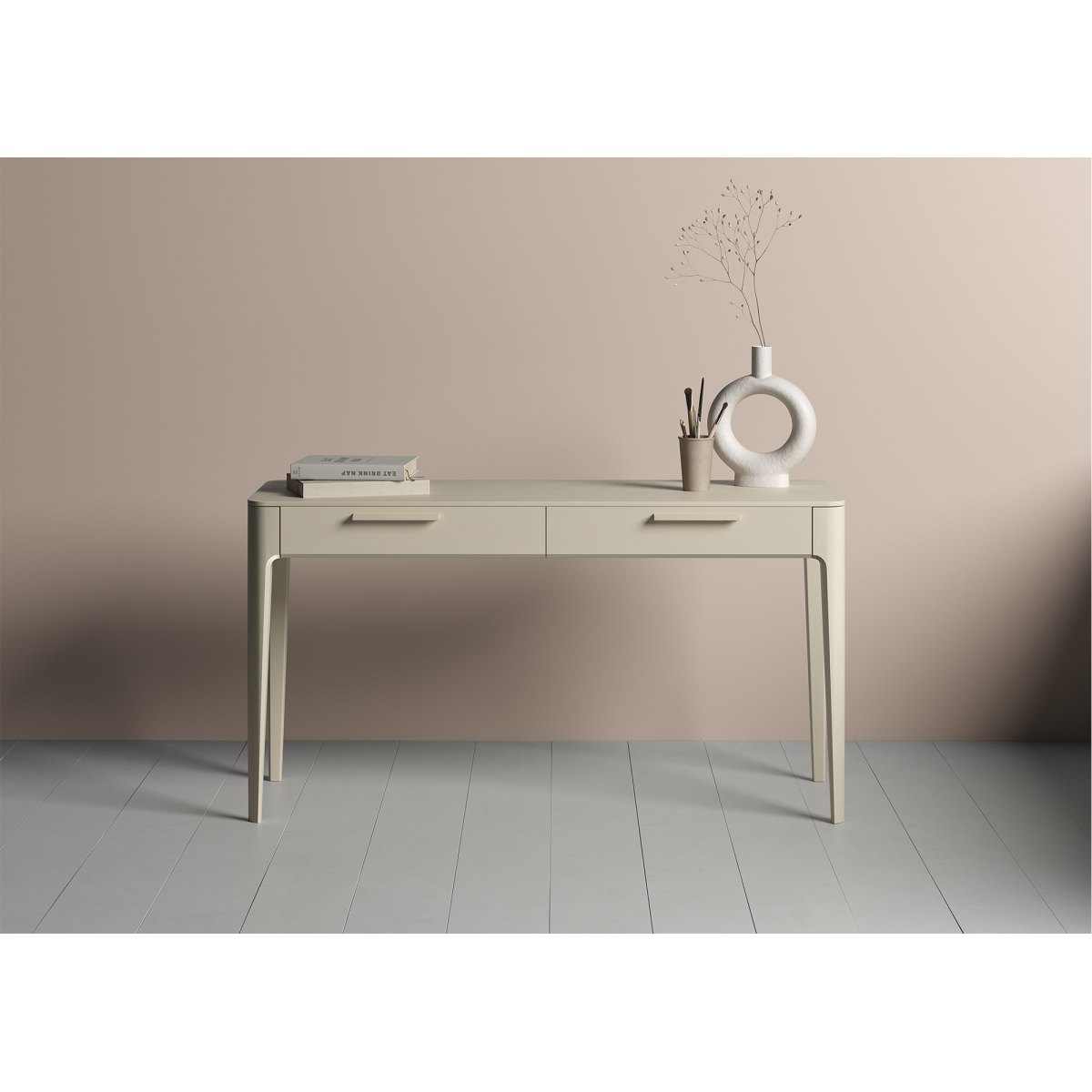 Консоль Type oak 2 ящика ширина 140 см (молочный)