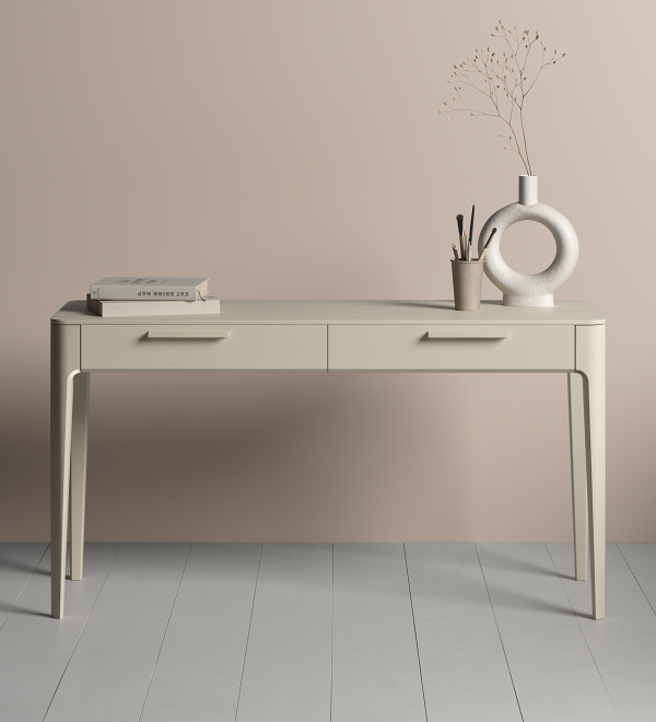 Консоль Type oak 2 ящика ширина 140 см (молочный)