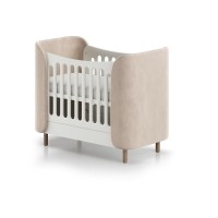 Кроватка KIDI Soft mini cпальное место 60*120 см антивандальная ткань (бежевый)
