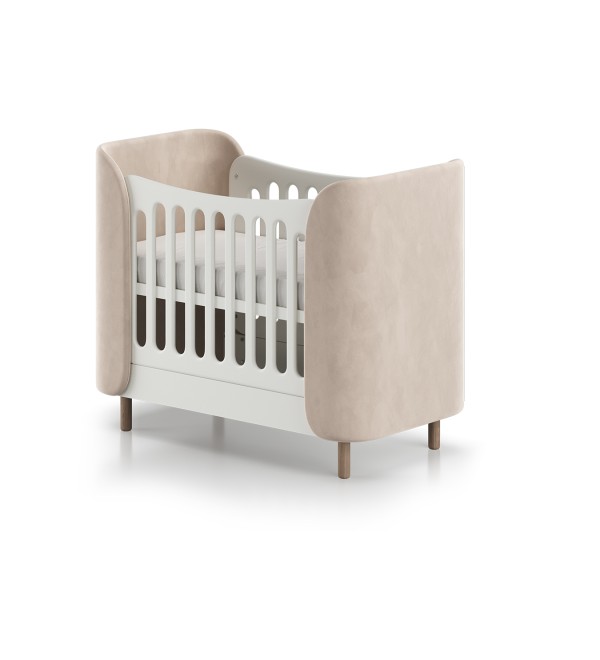 Кроватка KIDI Soft mini cпальное место 60*120 см антивандальная ткань (бежевый)