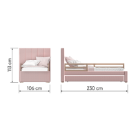 Кровать подростковая Cosy спальное место 90*200 см (бирюзовый)