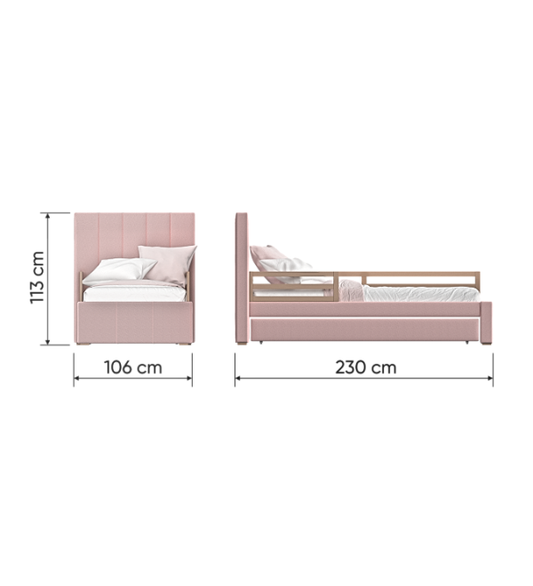 Кровать подростковая Cosy спальное место 90*200 см (бирюзовый)