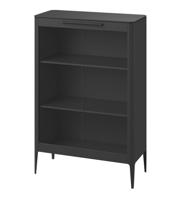 Витрина Type oak стеклянная высота 150 см (черный)