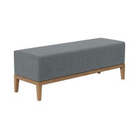 Банкетка Fjord 120 см (светло-серый твид, бук)