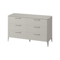 Комод Type oak 6 ящиков ширина 140 см (серо-бежевый)