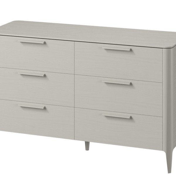 Комод Type oak 6 ящиков ширина 140 см (серо-бежевый)