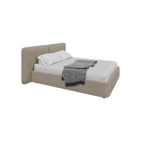 Кровать двуспальная Hub Soft 160 см (бежевый, букле)