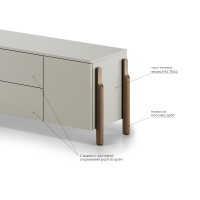 Тумба Basic 2 двери 2 ящика ширина 170 см (серо-бежевый)