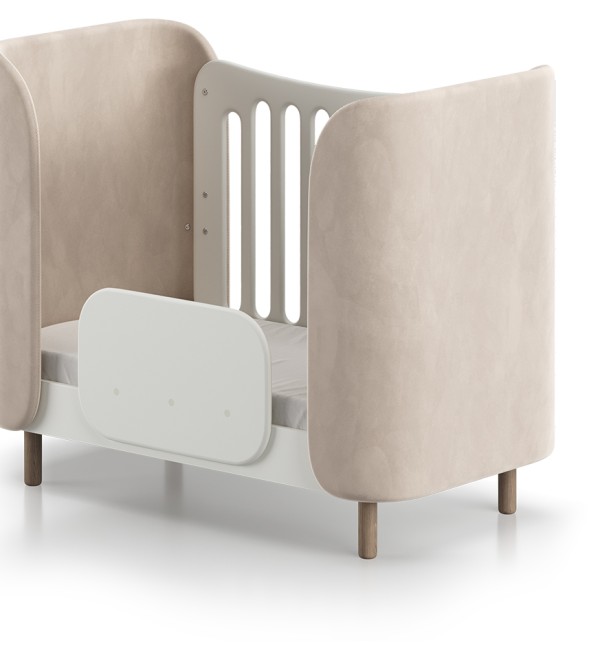 Кроватка KIDI Soft mini cпальное место 60*120 см (бежевый)