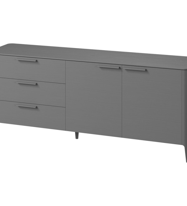 Тумба Type oak 3 ящика 2 двери L (серый)