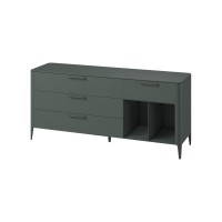 Тумба Type oak 4 ящика 2 полки ширина 180 см (темно-серый)