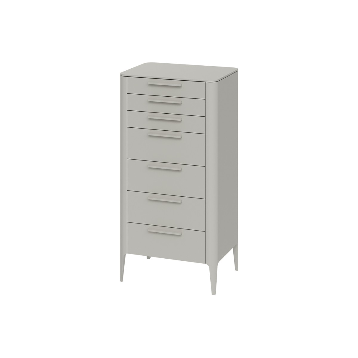 Комод Type высокий 7 ящиков (серо-бежевый)