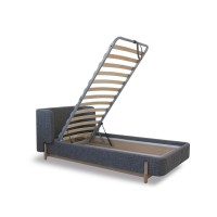Кровать Basic спальное место 90*200 см (серый, букле)