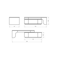 Столик Lagom nova 120 см (дымка, орех)