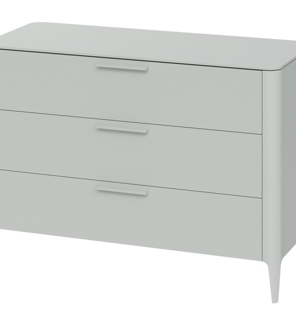 Комод Type 3 ящика ширина 120 см (светло-серый)