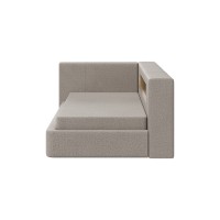 Диван-кровать Cube c нишей L (бежевый, рогожка)