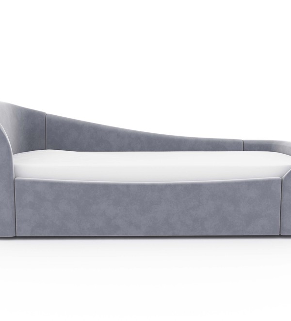 Диван-кровать KIDI Soft с низким изножьем 90*200 см R антивандальная ткань (серый)