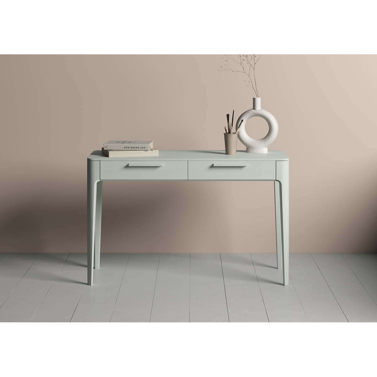 Консоль Type oak 2 ящика ширина 120 см (белый)